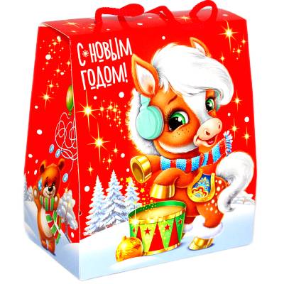 Детский подарок на Новый Год в картонной упаковке весом 550 грамм